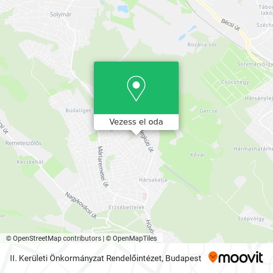 II. Kerületi Önkormányzat Rendelőintézet térkép