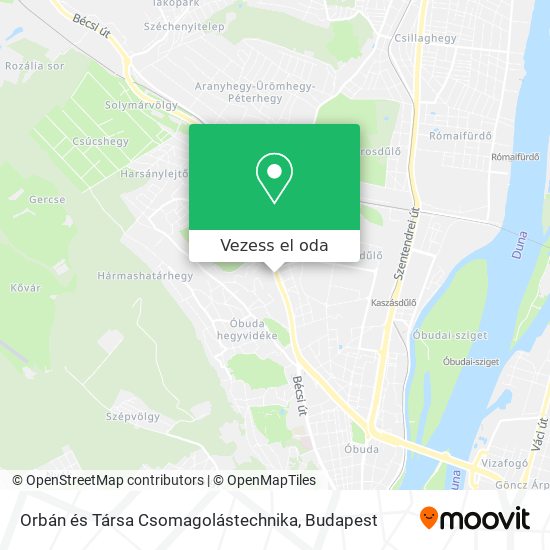 Orbán és Társa Csomagolástechnika térkép