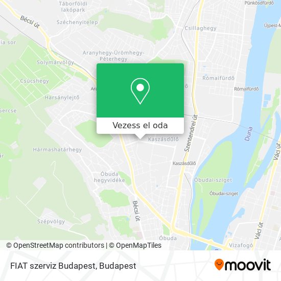 FIAT szerviz Budapest térkép
