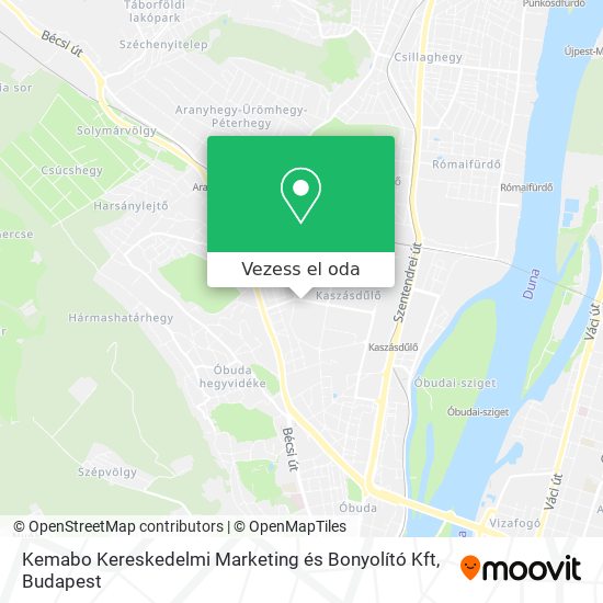 Kemabo Kereskedelmi Marketing és Bonyolító Kft térkép