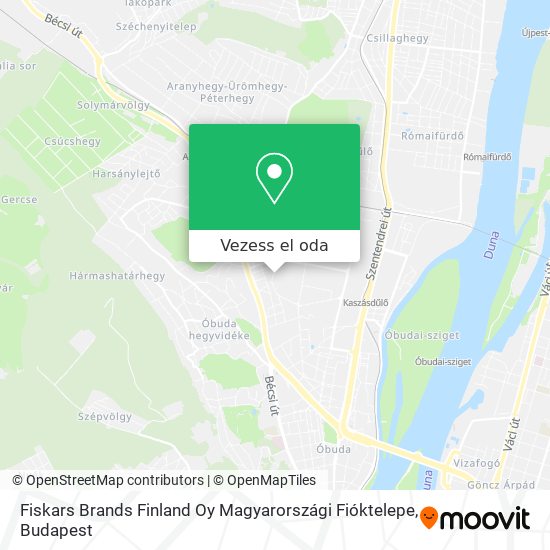 Fiskars Brands Finland Oy Magyarországi Fióktelepe térkép