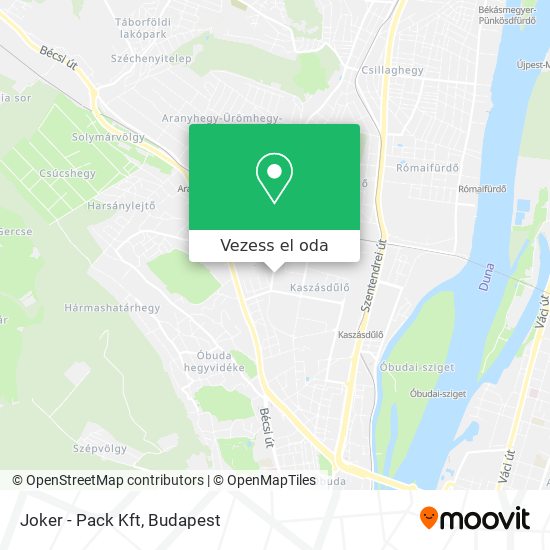 Joker - Pack Kft térkép