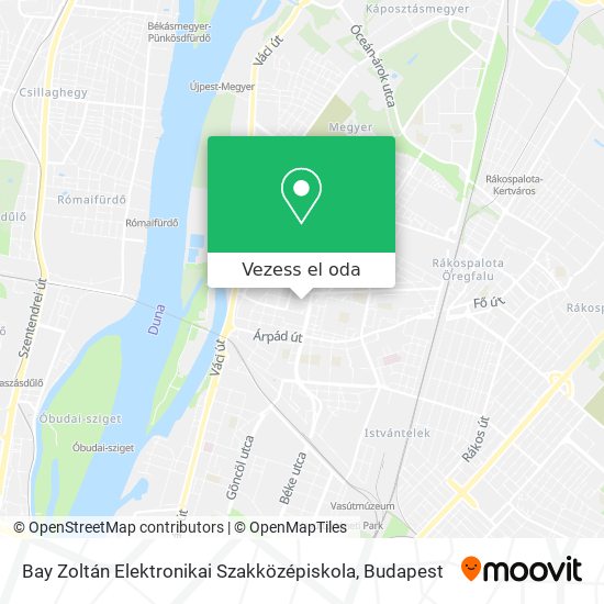Bay Zoltán Elektronikai Szakközépiskola térkép