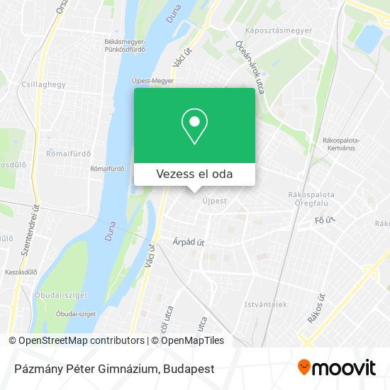 Pázmány Péter Gimnázium térkép
