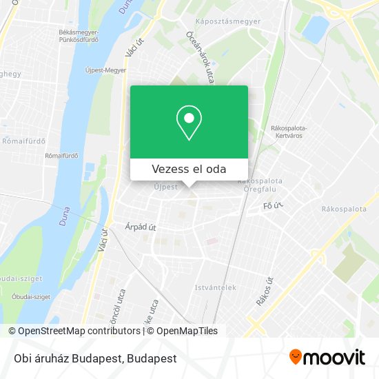 Obi áruház Budapest térkép