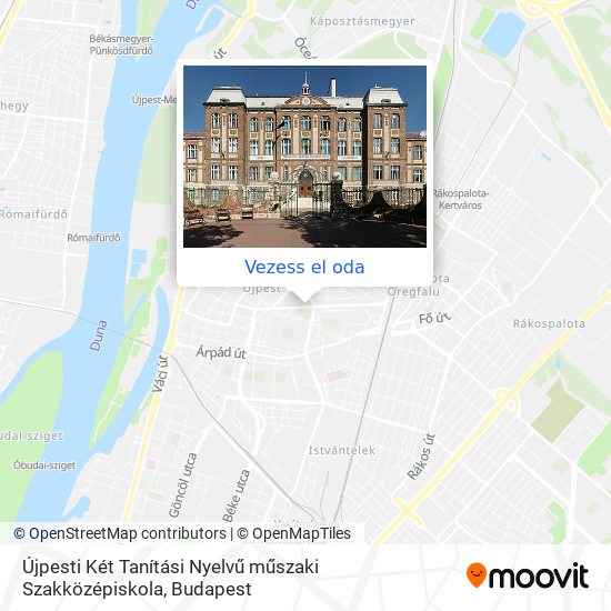 Újpesti Két Tanítási Nyelvű műszaki Szakközépiskola térkép