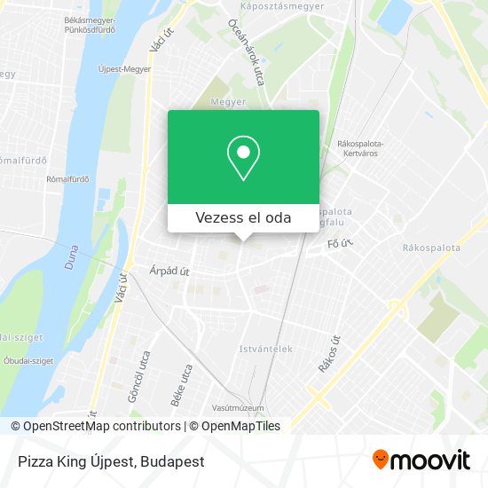 Pizza King Újpest térkép