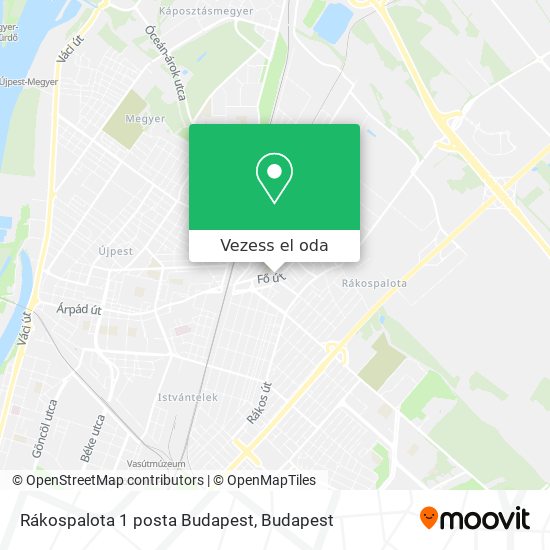 Rákospalota 1 posta Budapest térkép