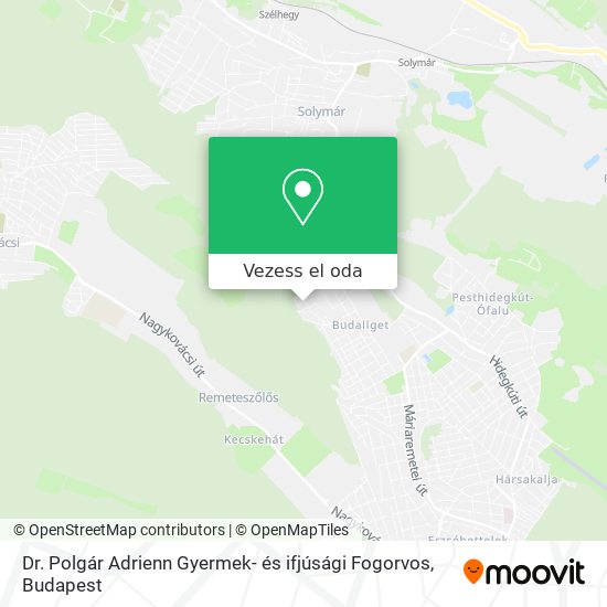 Dr. Polgár Adrienn Gyermek- és ifjúsági Fogorvos térkép