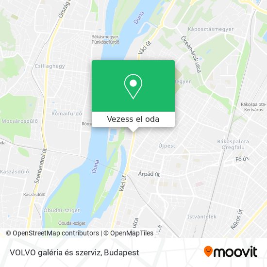 VOLVO galéria és szerviz térkép