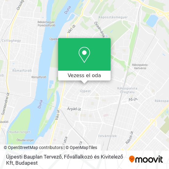 Újpesti Bauplan Tervező, Fővállalkozó és Kivitelező Kft térkép
