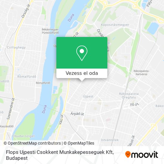Flops Ujpesti Csokkent Munkakepesseguek Kft térkép