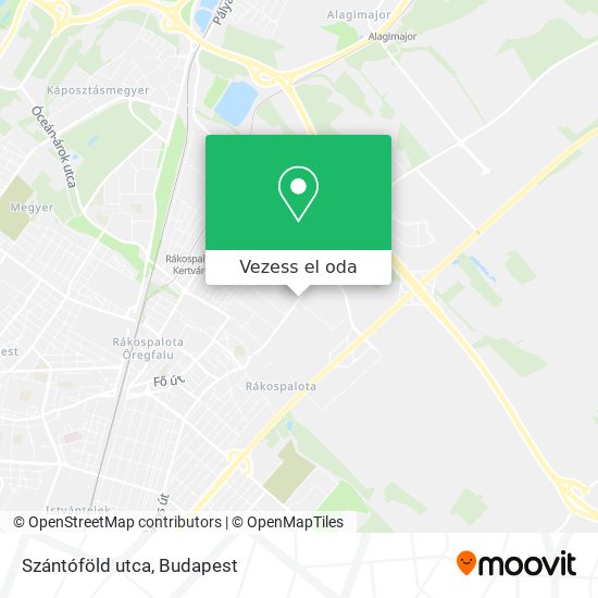 Szántóföld utca térkép