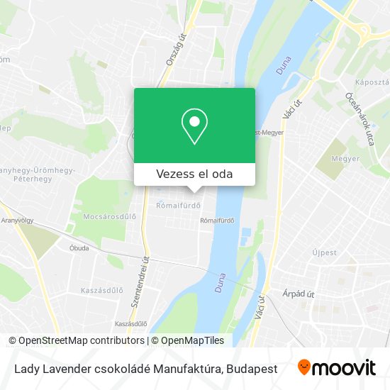 Lady Lavender csokoládé Manufaktúra térkép