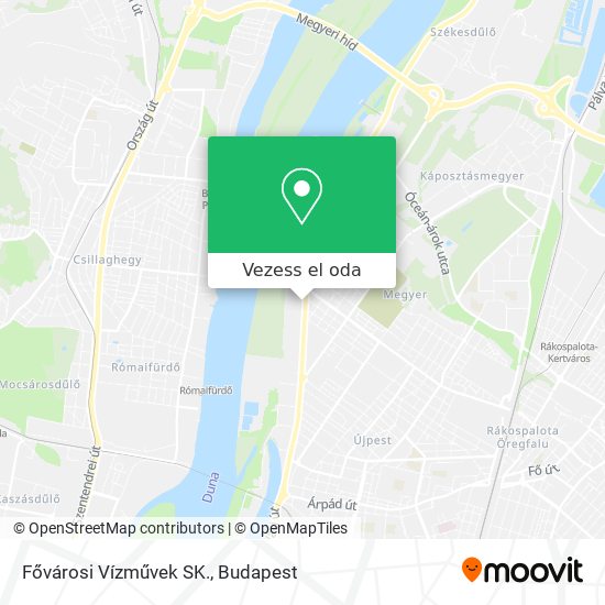Fővárosi Vízművek SK. térkép