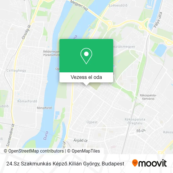 24.Sz Szakmunkás Képző.Kilián György térkép