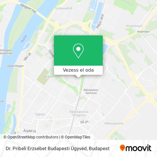Dr. Pribeli Erzsébet Budapesti Ügyvéd térkép
