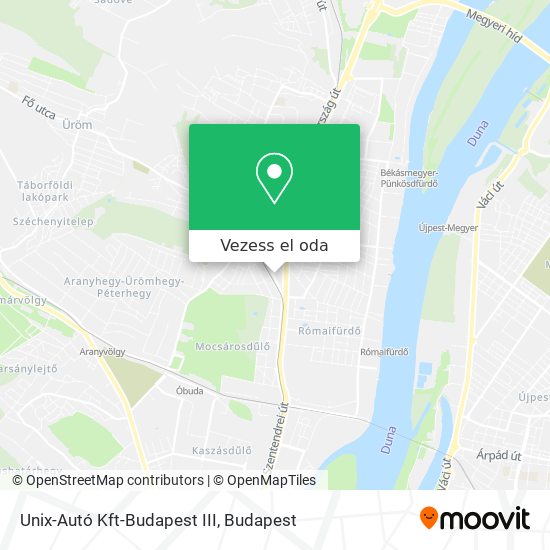 Unix-Autó Kft-Budapest III térkép