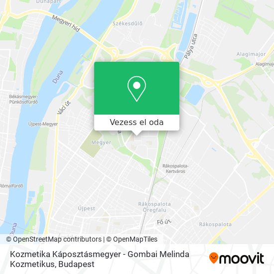 Kozmetika Káposztásmegyer - Gombai Melinda Kozmetikus térkép