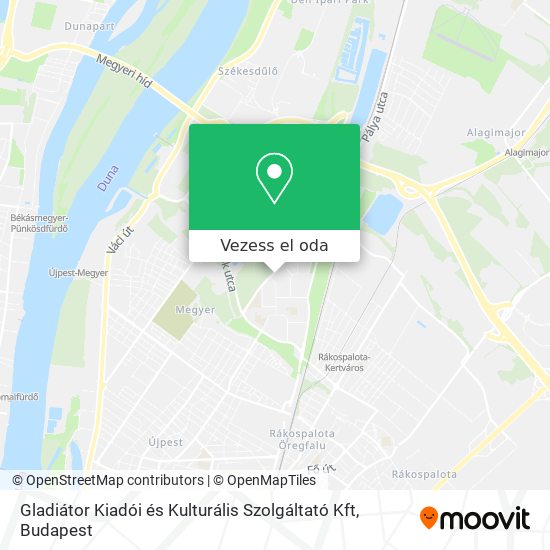 Gladiátor Kiadói és Kulturális Szolgáltató Kft térkép