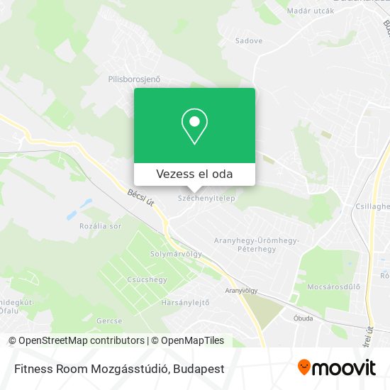 Fitness Room Mozgásstúdió térkép