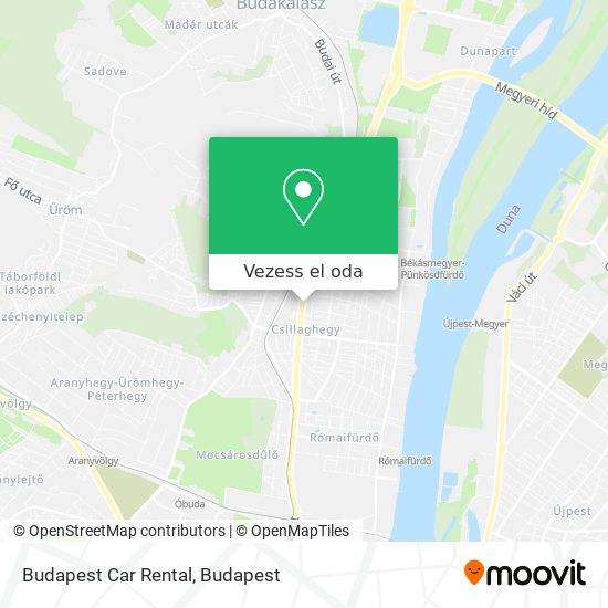 Budapest Car Rental térkép