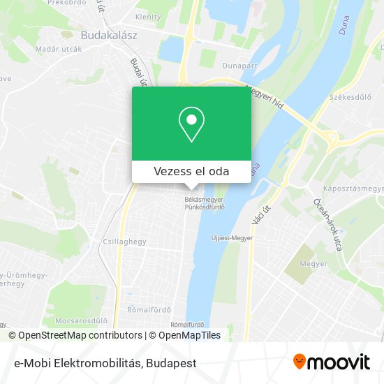 e-Mobi Elektromobilitás térkép