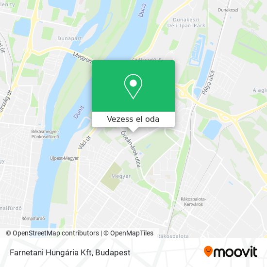 Farnetani Hungária Kft térkép