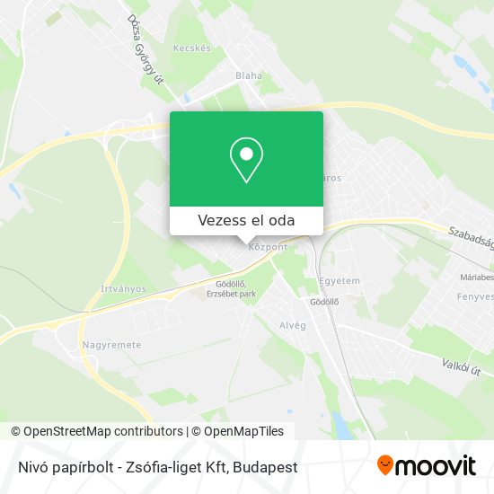 Nivó papírbolt - Zsófia-liget Kft térkép