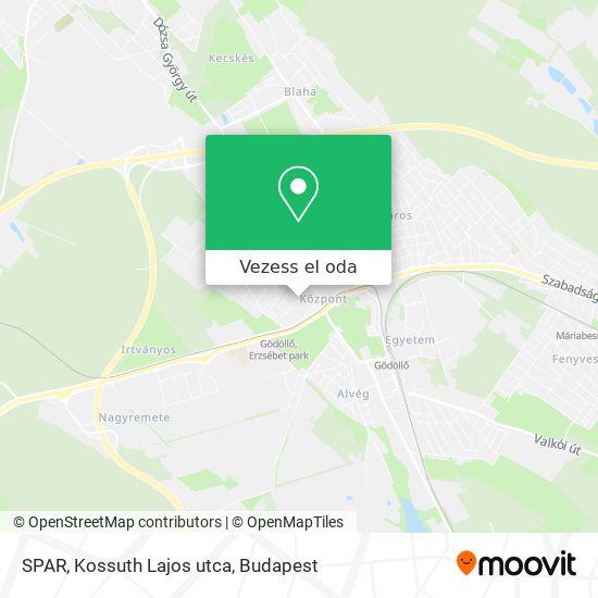 SPAR, Kossuth Lajos utca térkép
