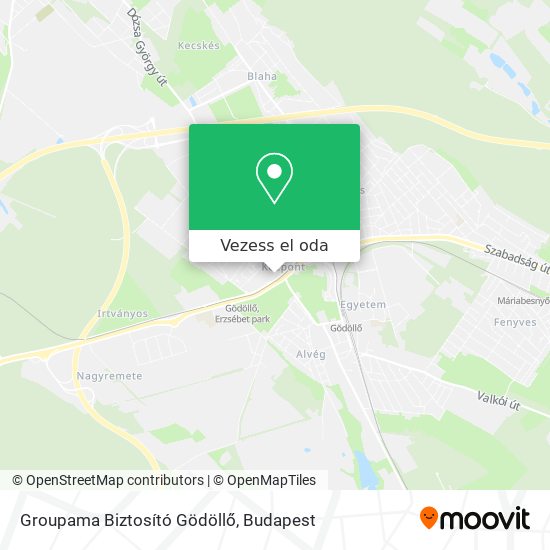 Groupama Biztosító Gödöllő térkép