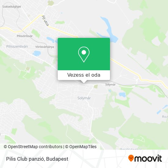 Pilis Club panzió térkép