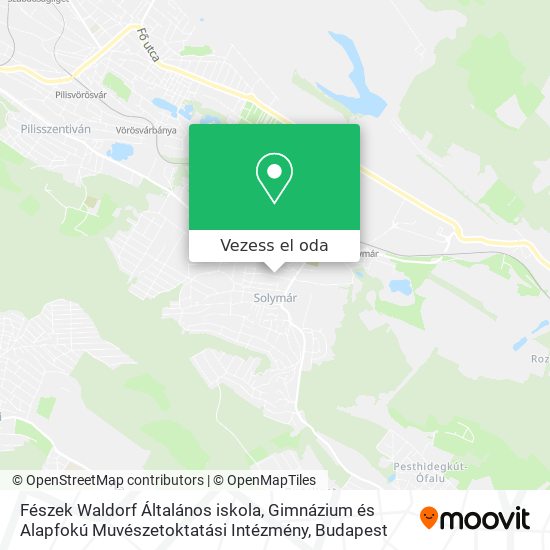 Fészek Waldorf Általános iskola, Gimnázium és Alapfokú Muvészetoktatási Intézmény térkép