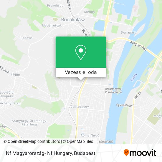 Nf Magyarország- Nf Hungary térkép