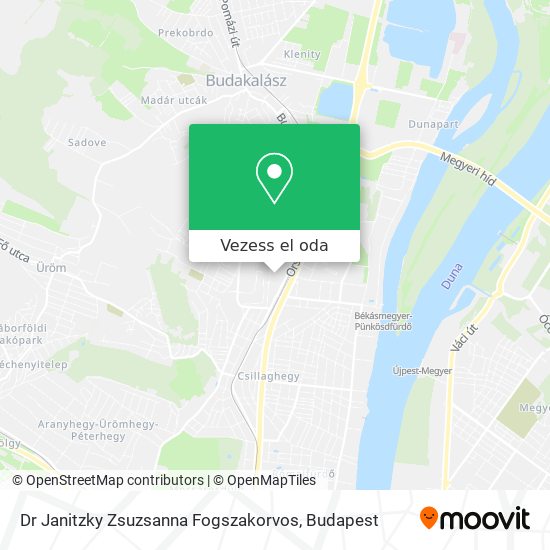 Dr Janitzky Zsuzsanna Fogszakorvos térkép