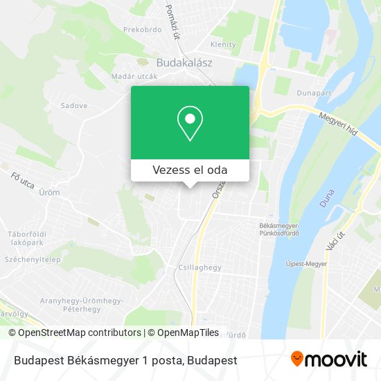 Budapest Békásmegyer 1 posta térkép