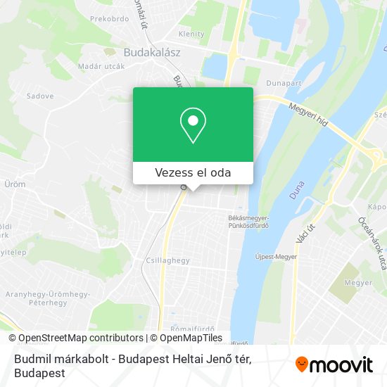 Budmil márkabolt - Budapest Heltai Jenő tér térkép