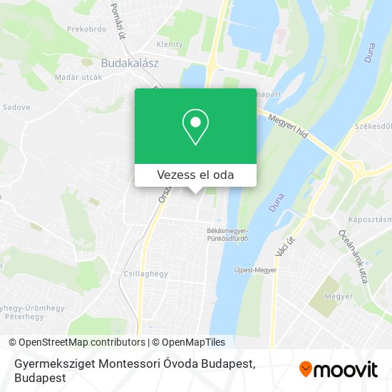 Gyermeksziget Montessori Óvoda Budapest térkép