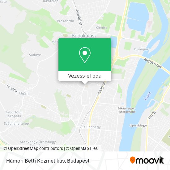 Hámori Betti Kozmetikus térkép
