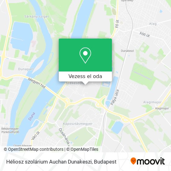 Héliosz szolárium Auchan Dunakeszi térkép