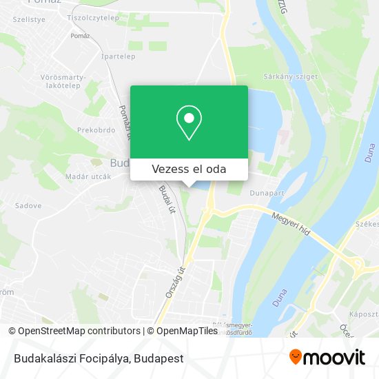 Budakalászi Focipálya térkép
