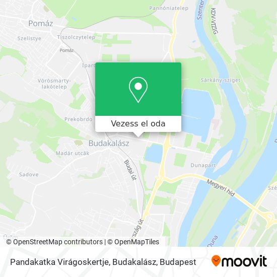 Pandakatka Virágoskertje, Budakalász térkép