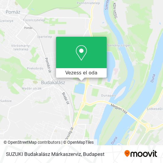 SUZUKI Budakalász Márkaszerviz térkép