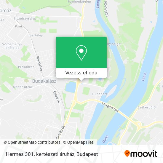 Hermes 301. kertészeti áruház térkép