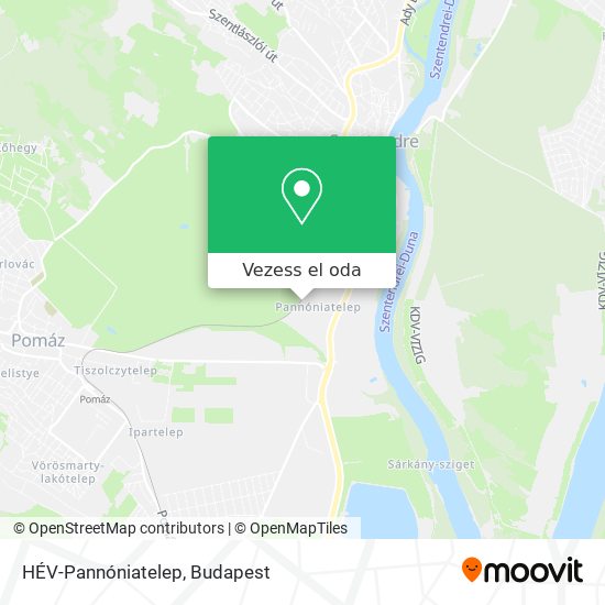 HÉV-Pannóniatelep térkép