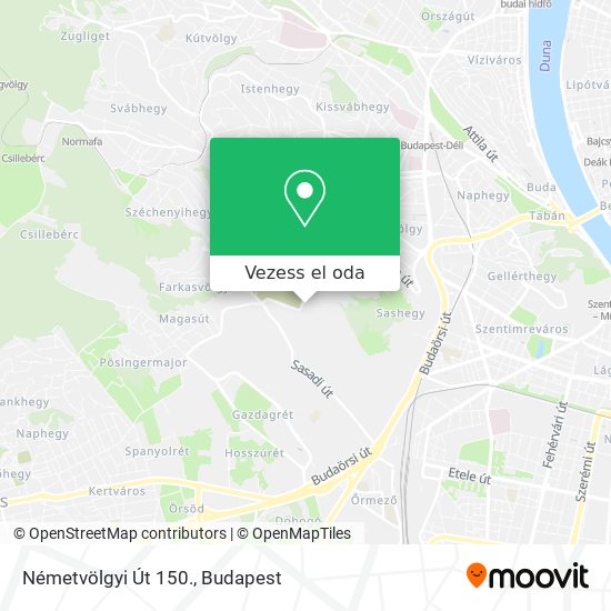 Németvölgyi Út 150. térkép