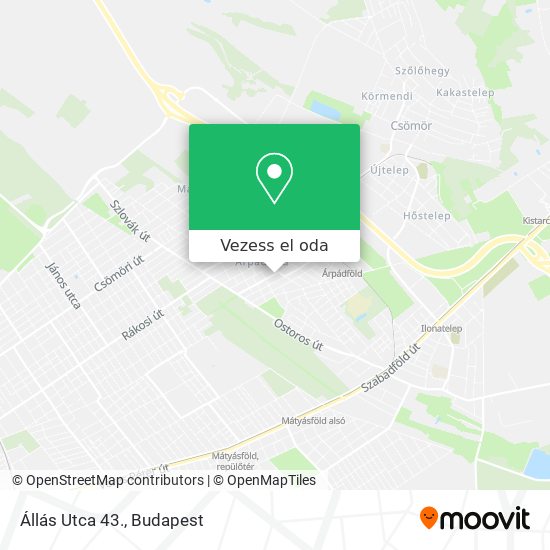 Állás Utca 43. térkép