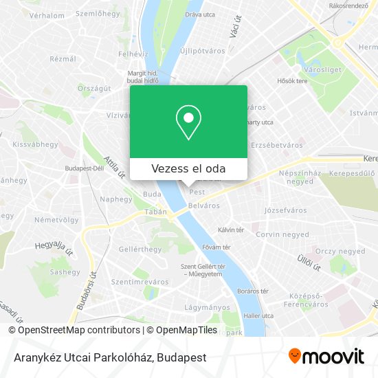 Aranykéz Utcai Parkolóház térkép