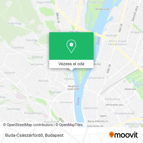 Buda-Császárfürdő térkép