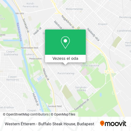 Western Étterem - Buffalo Steak House térkép